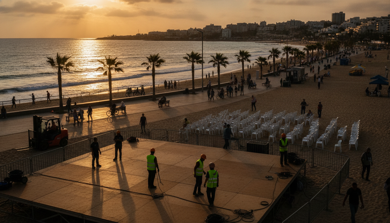 היערכות לפסטיבל "חלון לים התיכון" באשדוד