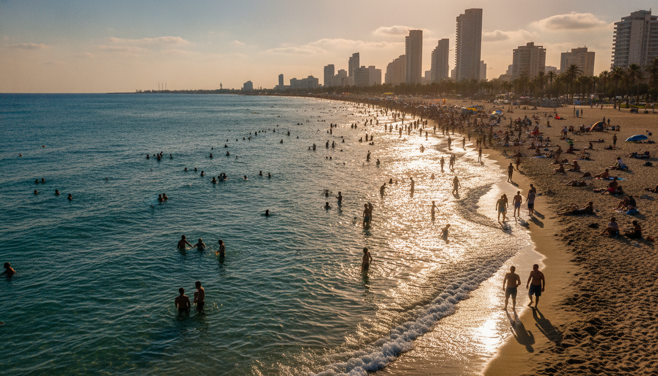 Bat Yam: Over 15,000 visitors to beaches